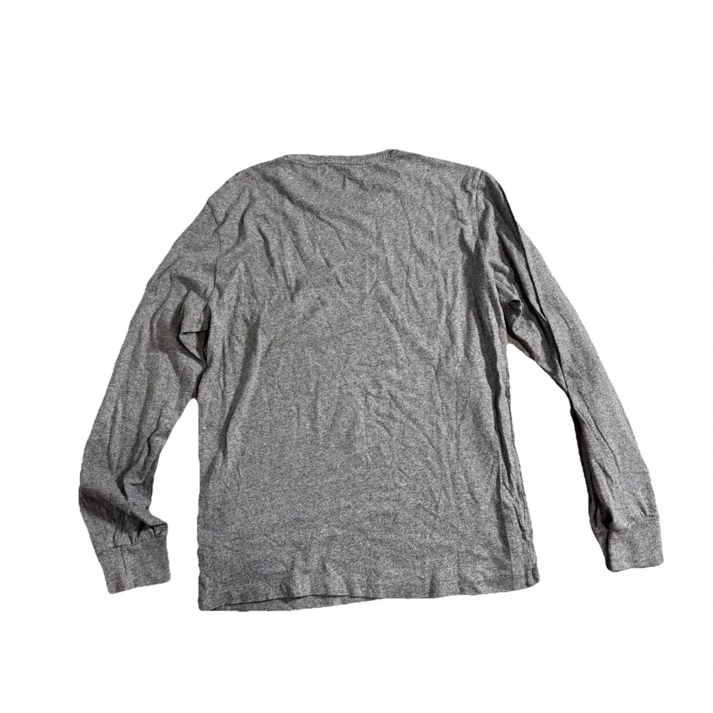 Polo Ralph Lauren Men's Custom Fit Long Sleeve Shirt Sz Medium Gray Heather Pony